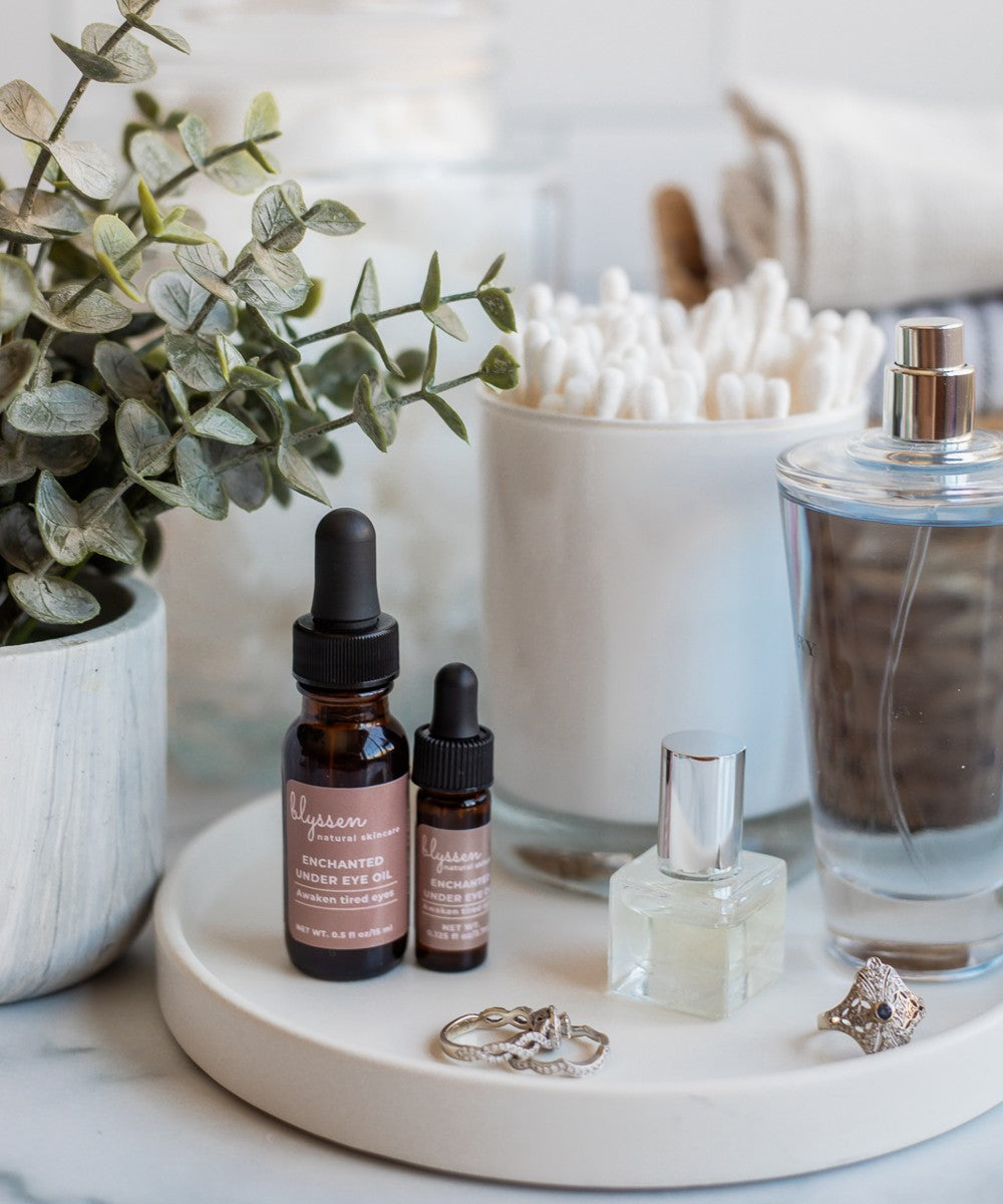 Protecting under eye oil 3 step blissful evening skincare routine for wrinkles for working mom