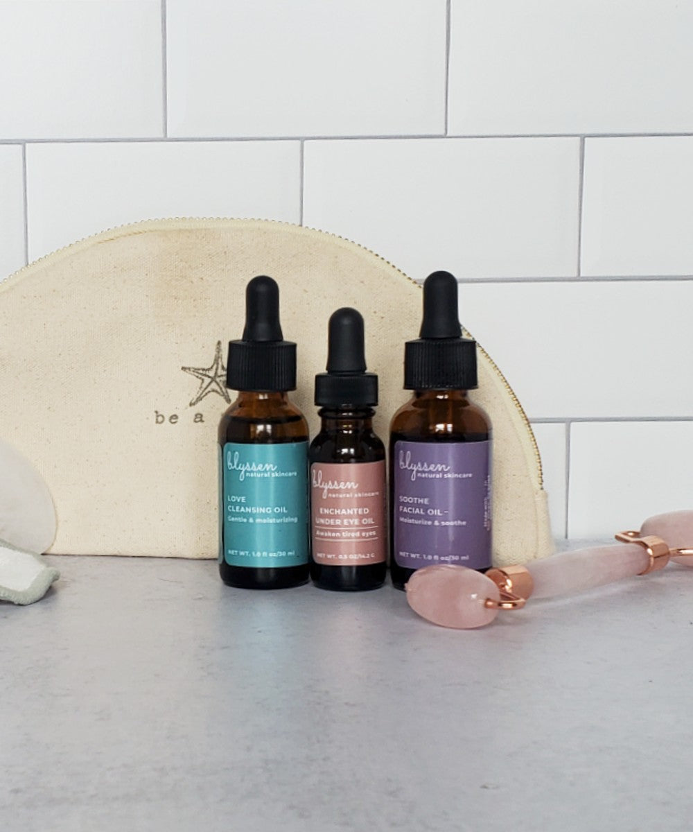 Easy 3 step botanical oil blissful skincare routine for moms