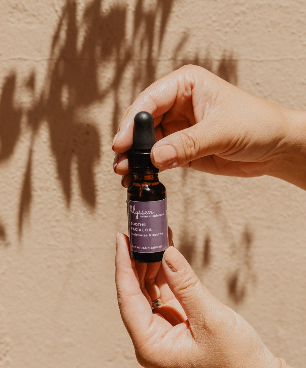 Natural dry skin facial oil simple skincare for moms