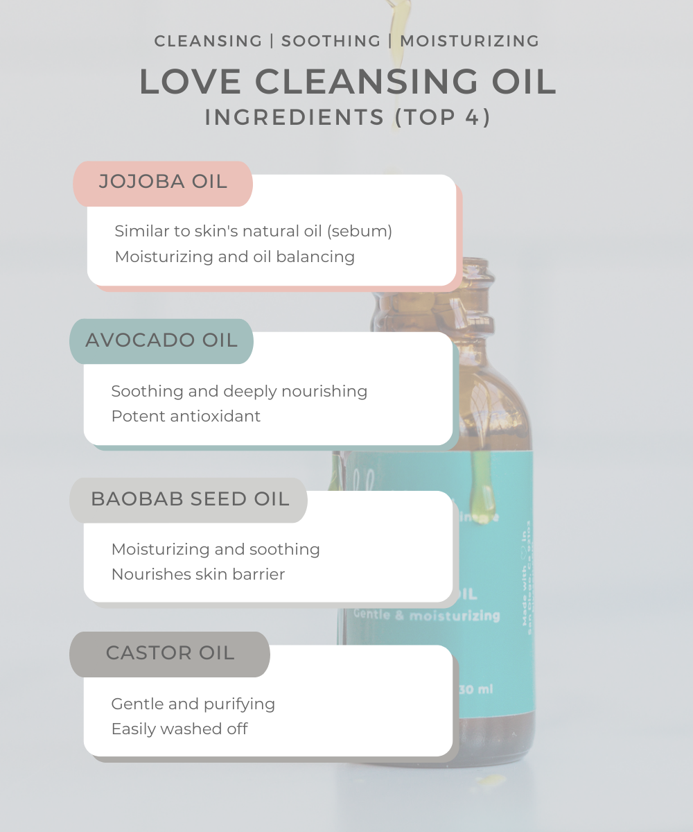 Rejuvenate face skin with botanical cleansing oil skin care for moms