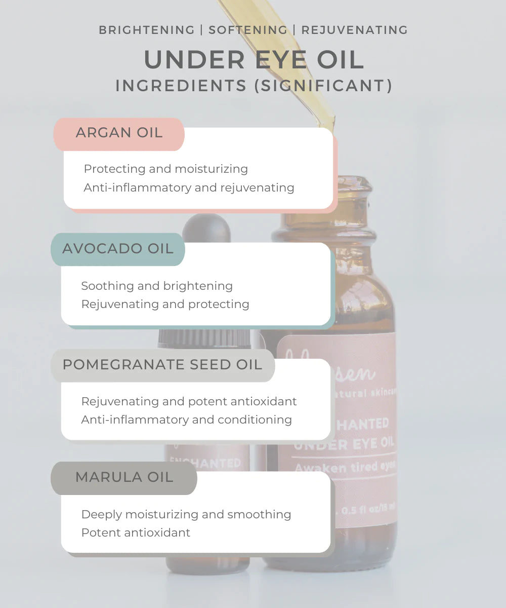 Botanical under eye oil for wrinkles simple skin care for moms